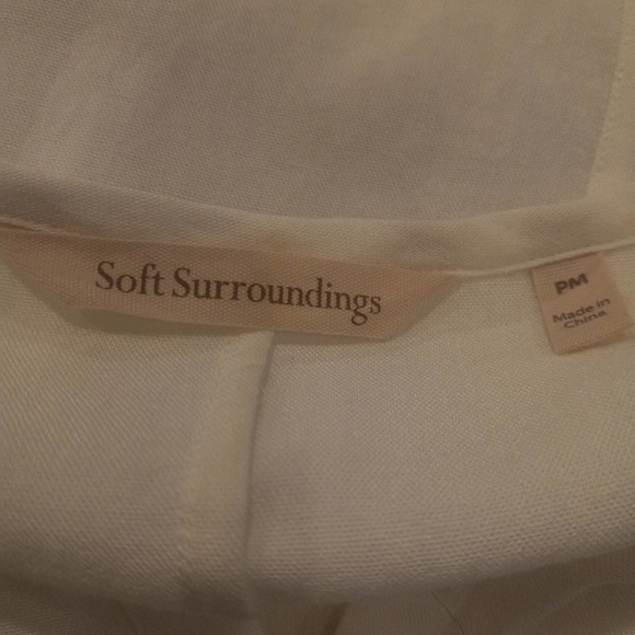 Soft Surroundings White V Neck Button Top - Picture 6 of 6